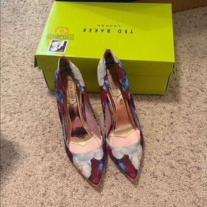 Ted Baker Women's Heels - Floral Red and Blue